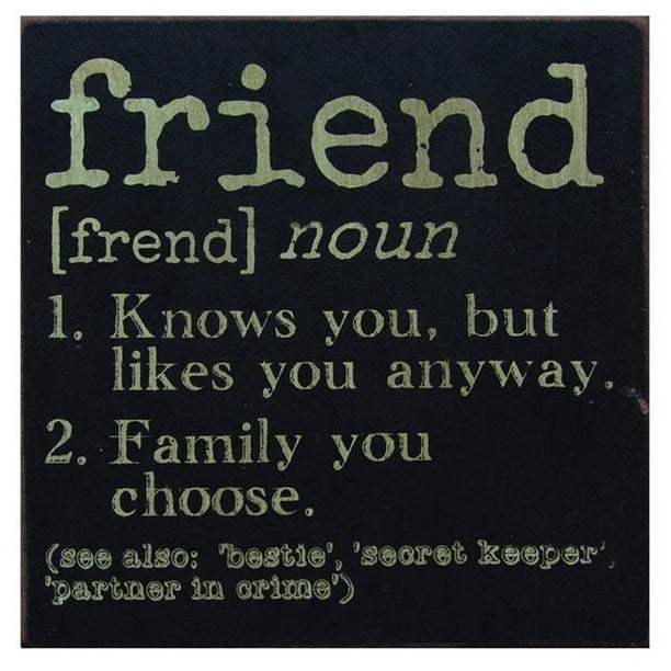 Decorative Wood Sign 6-in x 6-in Hearthside Collection The Definition of Family